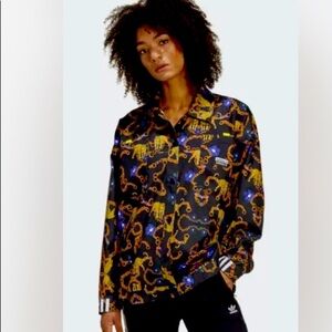 Adidas limited edition animal print floral farm rio oversized waterproof jacket